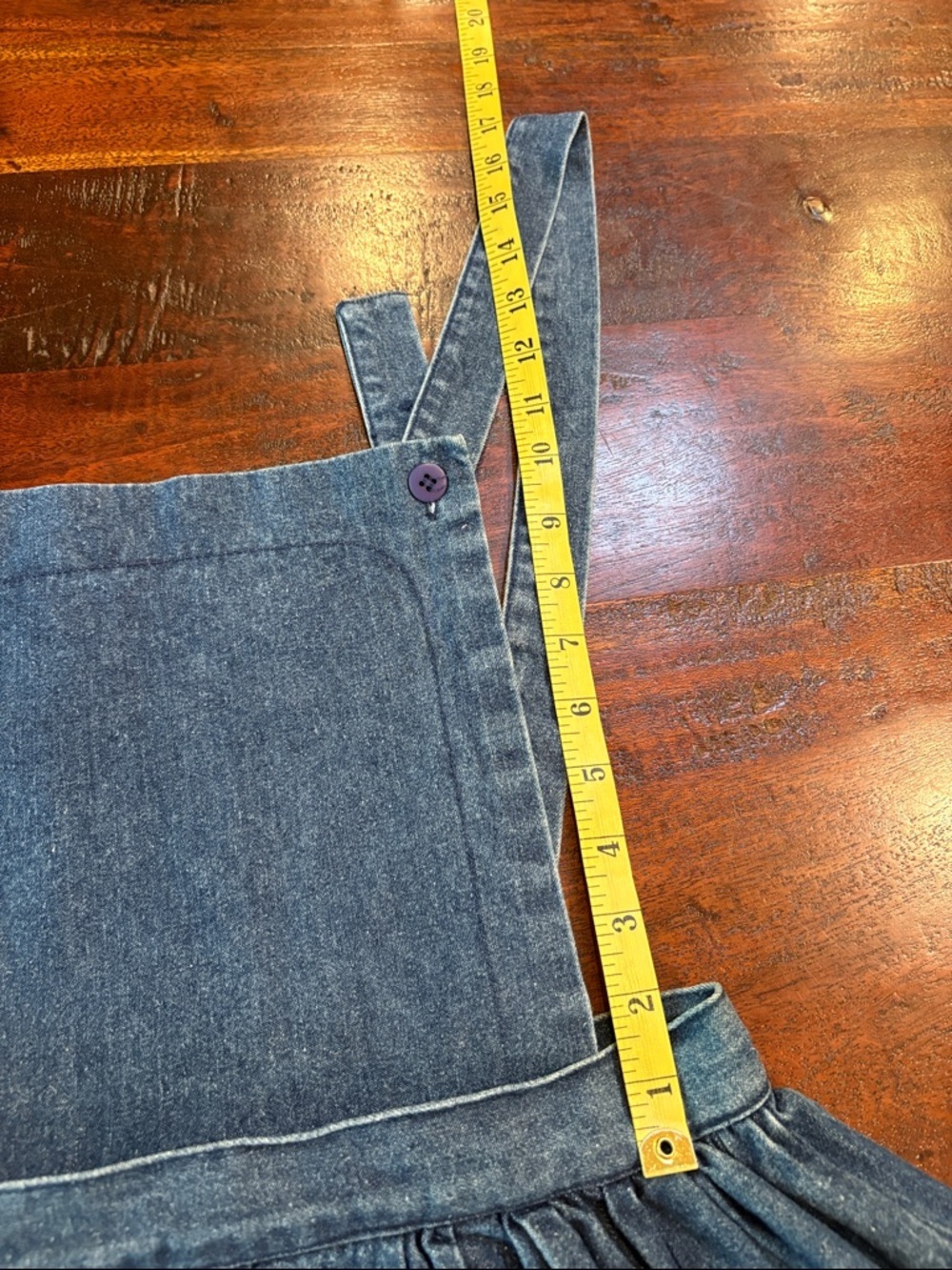 Vintage Bullocks Country Collections Denim Cotton Overall Dress size 8 - Picture 10 of 12